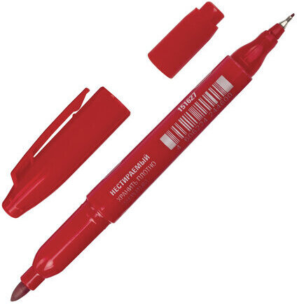 Маркер перманентный двусторонний STAFF "Manager" PM-625, КРАСНЫЙ, наконечники 0,8 мм/2,2 мм, 151627