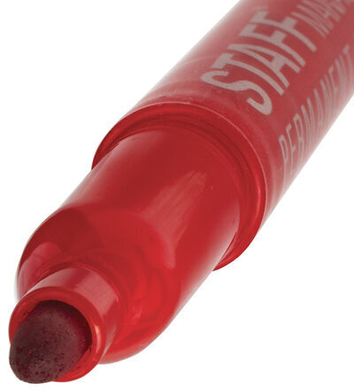 Маркер перманентный двусторонний STAFF "Manager" PM-625, КРАСНЫЙ, наконечники 0,8 мм/2,2 мм, 151627