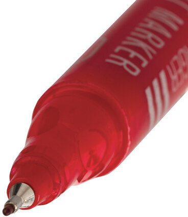 Маркер перманентный двусторонний STAFF "Manager" PM-625, КРАСНЫЙ, наконечники 0,8 мм/2,2 мм, 151627