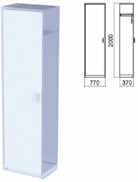Шкаф для одежды ЧАСТЬ 2 &quot;Арго&quot;, 560х370х2000 мм, серый