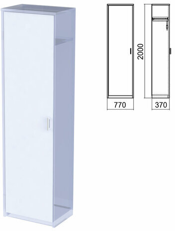 Шкаф для одежды ЧАСТЬ 2 "Арго", 560х370х2000 мм, серый
