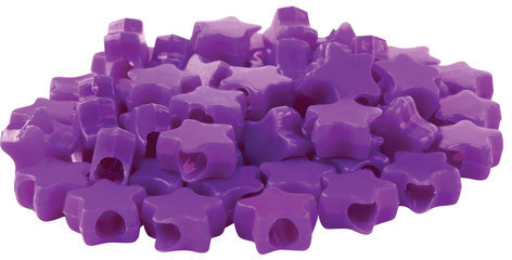 Бусины для творчества "Звезды", 10 мм, 30 грамм, светло-розовые, розовые, фиолетовые, ОСТРОВ СОКРОВИЩ, 661250