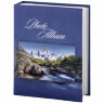 Фотоальбом BRAUBERG на 200 фотографий 10х15 см, твердая обложка, "Горный пейзаж", синий, 390669