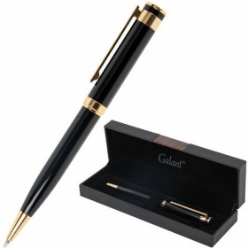 Ручка подарочная шариковая GALANT &quot;Bernini&quot;, корпус черный, детали золото, узел 0,7 мм, линия письма 0,5 мм, синяя, 144177
