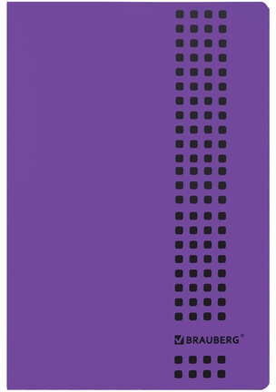 Тетрадь А4, 40 листов, BRAUBERG "Metropolis", скоба, клетка, обложка пластик, ФИОЛЕТОВЫЙ, 403402