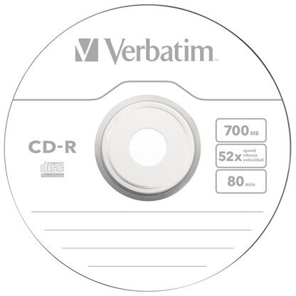 Диски CD-R VERBATIM DataLife, 700 Мб 52x Bulk (термоусадка без шпиля), КОМПЛЕКТ 50 шт., 43787