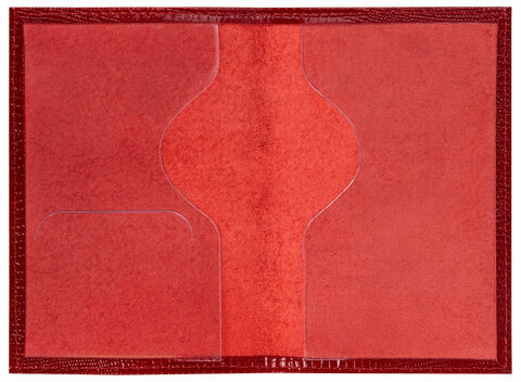 Обложка для паспорта натуральная кожа ящерица, без тиснения, красная, BRAUBERG, 238190