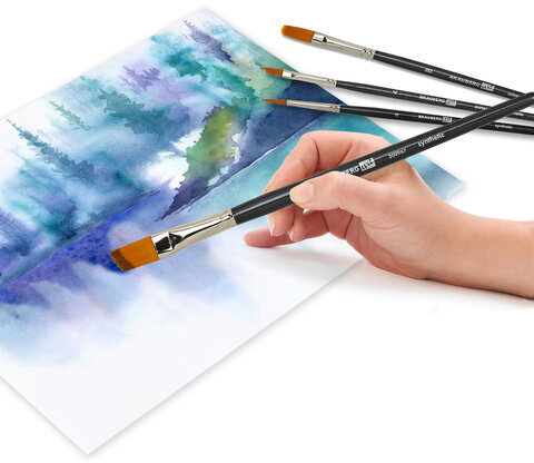 Кисти художественные набор 12 шт. в черном пенале, синтетика, BRAUBERG ART CLASSIC, № 0-20, 200967