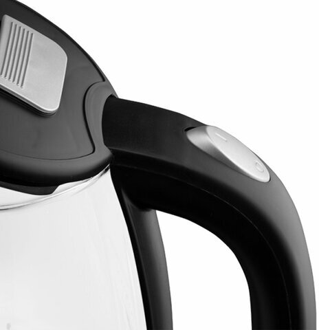 Чайник SCARLETT SC-EK27G80, 2 л, 1800 Вт, закрытый нагревательный элемент, стекло, черный