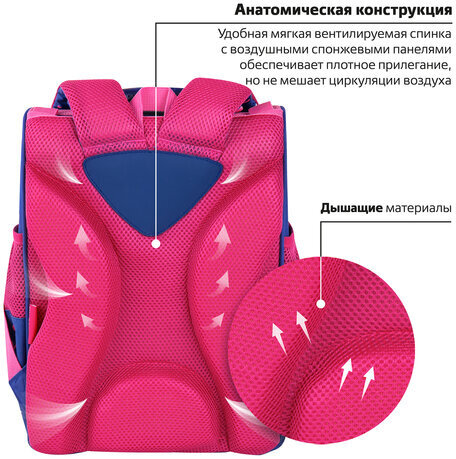 Ранец ПИФАГОР BASIC, 1 отделение, 3 кармана, эргономичная спинка, "Positive kitty", 35х28х18 см, 271369
