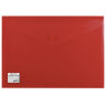 Папка-конверт с кнопкой BRAUBERG, А4, до 100 листов, непрозрачная, красная, СВЕРХПРОЧНАЯ 0,2 мм, 221364