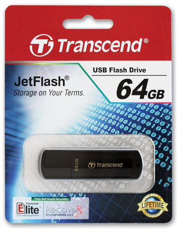 Флеш-диск 64 GB, TRANSCEND Jet Flash 350, USB 2.0, черный, TS64GJF350