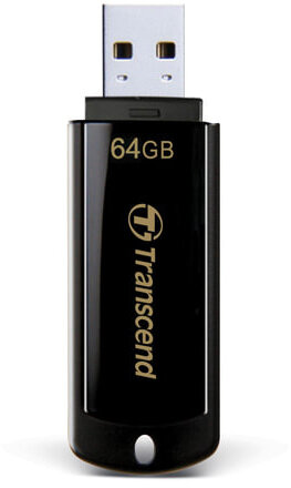 Флеш-диск 64 GB, TRANSCEND Jet Flash 350, USB 2.0, черный, TS64GJF350