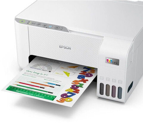 МФУ струйное EPSON L3256 "3 в 1", А4, 33 стр./мин, 5760x1440, Wi-Fi, СНПЧ, белый корпус, C11CJ67524