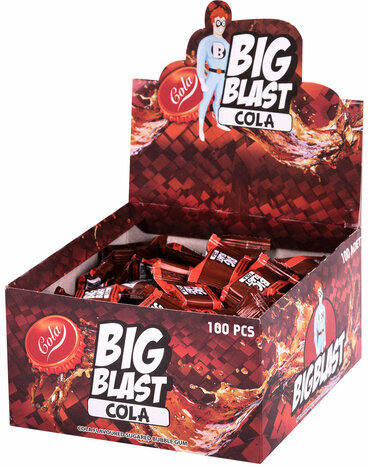 Жевательная резинка BIGBLAST со вкусом колы, 100 шт. по 4 г в шоу-боксе, ТУРЦИЯ, УТ-00002110