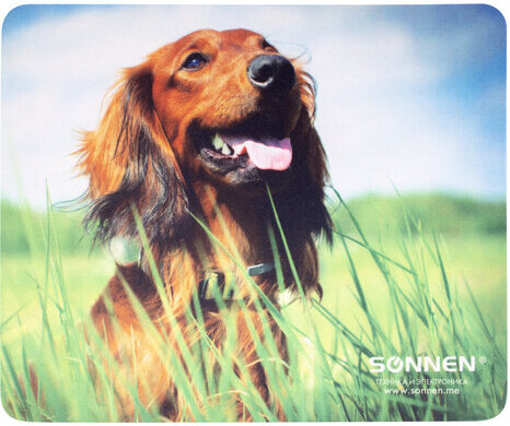 Коврик для мыши SONNEN "BUDDY", резина + ткань, 220х180х3 мм, 513311