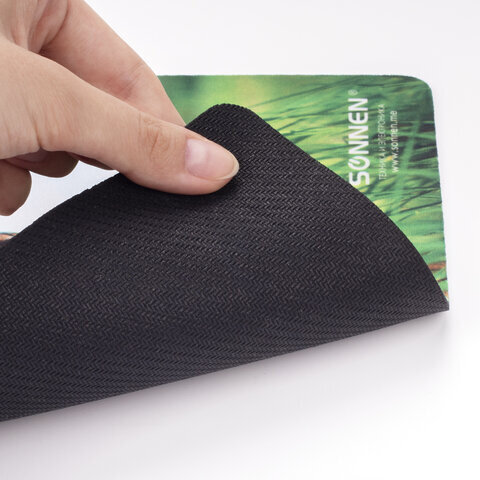 Коврик для мыши SONNEN "BUDDY", резина + ткань, 220х180х3 мм, 513311