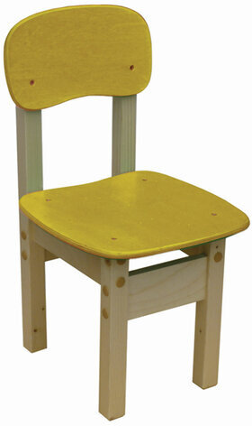 Стул детский &quot;Яблочко-1&quot;, рост 1 (100-115 см), фанера/дерево, желтый