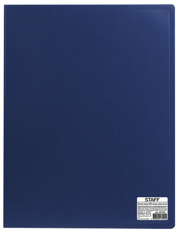 Папка 60 вкладышей STAFF, синяя, 0,5 мм, 225704