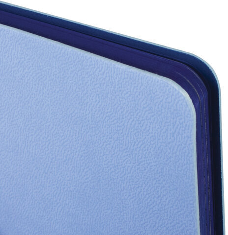 Блокнот А5 (148x218 мм), BRAUBERG "Metropolis Mix", под кожу, 80 л., клетка, голубой, 111040