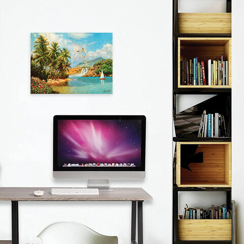 Картина стразами (алмазная мозаика) 30х40 см, ОСТРОВ СОКРОВИЩ "Солнце южного моря", без подрамника, 662567