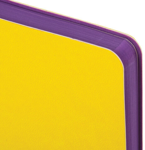 Ежедневник недатированный А5 138х213 мм BRAUBERG "Flex" под кожу, гибкий, 136 л., желтый, 111680