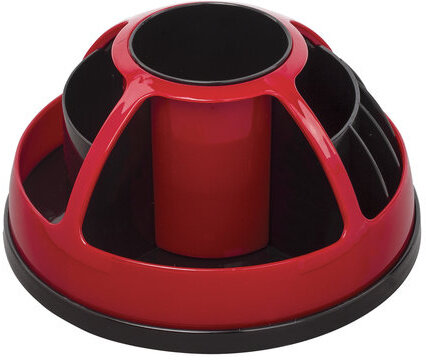 Канцелярский набор BRAUBERG "Микс", 10 предметов, вращающаяся конструкция, черно-красный, блистер, 231929