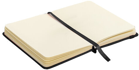 Скетчбук, слоновая кость 140 г/м2 90х140 мм, 80 л., КОЖЗАМ, резинка, BRAUBERG ART CLASSIC, черный, 113188