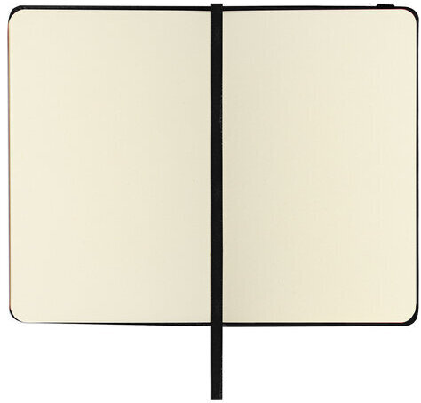 Скетчбук, слоновая кость 140 г/м2 90х140 мм, 80 л., КОЖЗАМ, резинка, BRAUBERG ART CLASSIC, черный, 113188