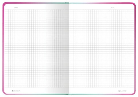 Блокнот с резинкой в клетку 96 л., А5 (145х203 мм), твердая обложка с фольгой, BRAUBERG, "Градиент", 113732