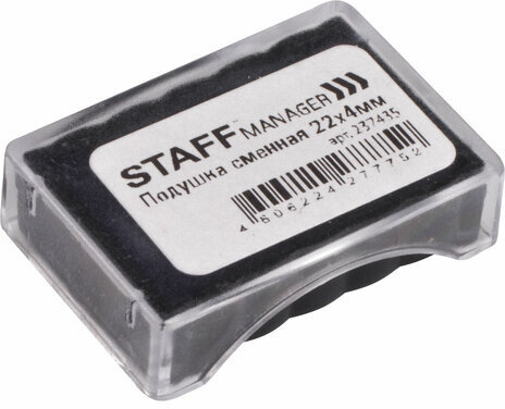 Подушка сменная STAFF (22х4 мм) для датеров "Printer 7810", "Printer 7810 BANK" и нумераторов "Printer 7836", синяя, 237435