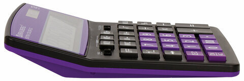 Калькулятор настольный BRAUBERG EXTRA COLOR-12-BKPR (206x155 мм),12 разрядов, двойное питание, ЧЕРНО-ФИОЛЕТОВЫЙ, 250480