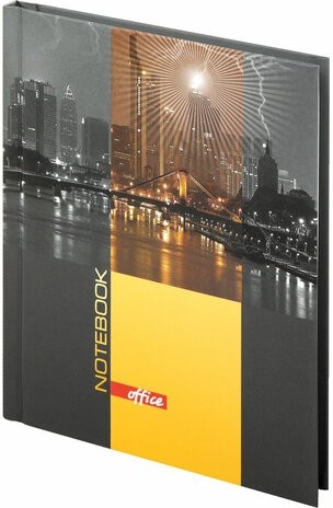 Блокнот МАЛЫЙ ФОРМАТ 110х147 мм А6, 80 л., ламинированная обложка, выборочный лак, клетка, BRAUBERG, "Ночной город", 123246