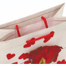 Пакет подарочный 17,8x9,8x22,9 см, ЗОЛОТАЯ СКАЗКА "Роза с лентой", ламинированный, 606574