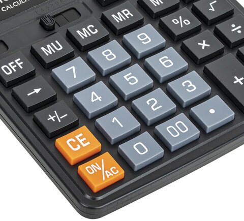 Калькулятор настольный CROMEX 888 (185x145 мм), 12 разрядов, ЧЕРНЫЙ, 271728