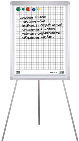 Блокнот для флипчарта "2х3" ("Дважды три", Польша), 30 листов, клетка, 58х83 см, B01