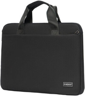 Сумка портфель HEIKKI ULTRA (ХЕЙКИ) с отд. для ноутбука 15,6&quot;, Total black, черный, 28х39х3 см, 272609