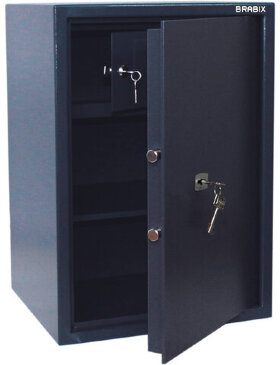 Сейф BRABIX &quot;КМ-620Т&quot;, 620х430х375 мм, 35 кг, ключевой замок + полка, трейзер, крепление к стене, 291167