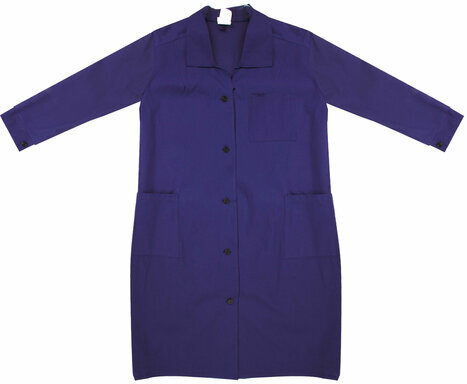 Халат рабочий женский синий, бязь, размер 56-58, рост 170-176, плотность ткани 142 г/м2, 610812