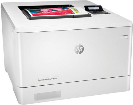 Принтер лазерный ЦВЕТНОЙ HP Color LaserJet Pro M454dn А4, 27 стр./мин, 50000 стр./мес., ДУПЛЕКС, сетевая карта, W1Y44A