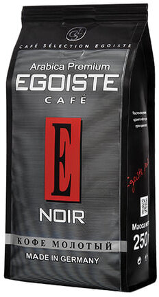 Кофе молотый EGOISTE "Noir", натуральный, 250 г, 100% арабика, вакуумная упаковка, 2549
