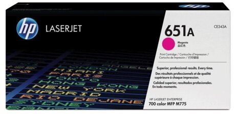 Картридж лазерный HP (CE343A) CLJ Enterprise 700 M775dn/f/z, №651A, пурпурный, оригинальный, ресурс 16000 страниц