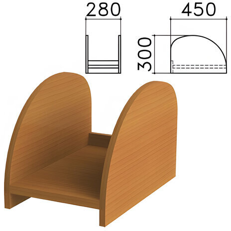 Подставка под системный блок "Монолит", цвет орех гварнери, ПМ32.3