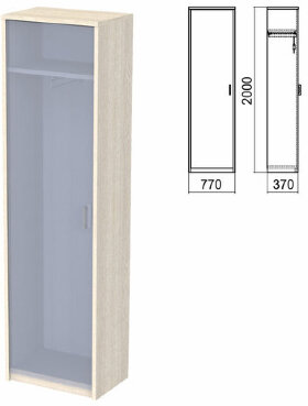 Шкаф для одежды ЧАСТЬ 1 &quot;Арго&quot;, 560х370х2000 мм, ясень шимо