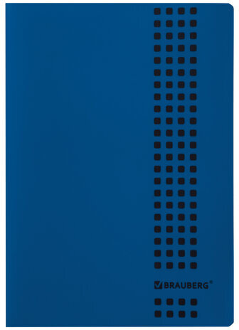 Тетрадь А4, 40 листов, BRAUBERG "Metropolis", скоба, клетка, обложка пластик, СИНИЙ, 403403