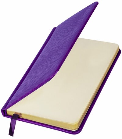 Еженедельник недатированный МАЛЫЙ ФОРМАТ 95х155 мм А6 BRAUBERG "Iguana", под кожу, 64 л., сиреневый, 114482