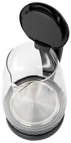 Чайник электрический CROMEX KT-308, 1,8 л, 1500 Вт, стекло, черный, 455150