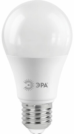 Лампа светодиодная ЭРА STD, 21 (175) Вт, цоколь E27, груша, холодный белый свет, 35000 ч., LED A65-21W-860-E27, Б0035333