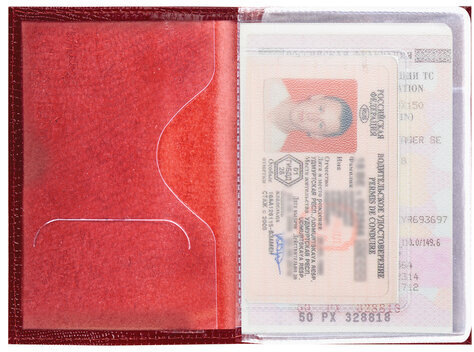 Обложка для автодокументов натуральная кожа ящерица, без тиснения, красная, BRAUBERG, 238191