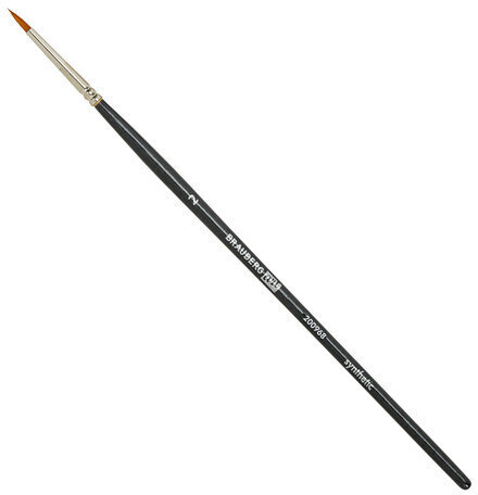 Кисти художественные набор 12 шт., в черной скрутке, синтетика, BRAUBERG ART CLASSIC, № 1-14 + веерная, 200968